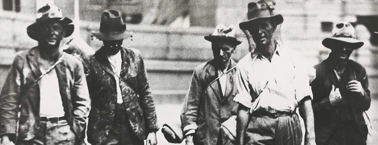 Men looking for work, 1930. National Library of Australia obj-141685124